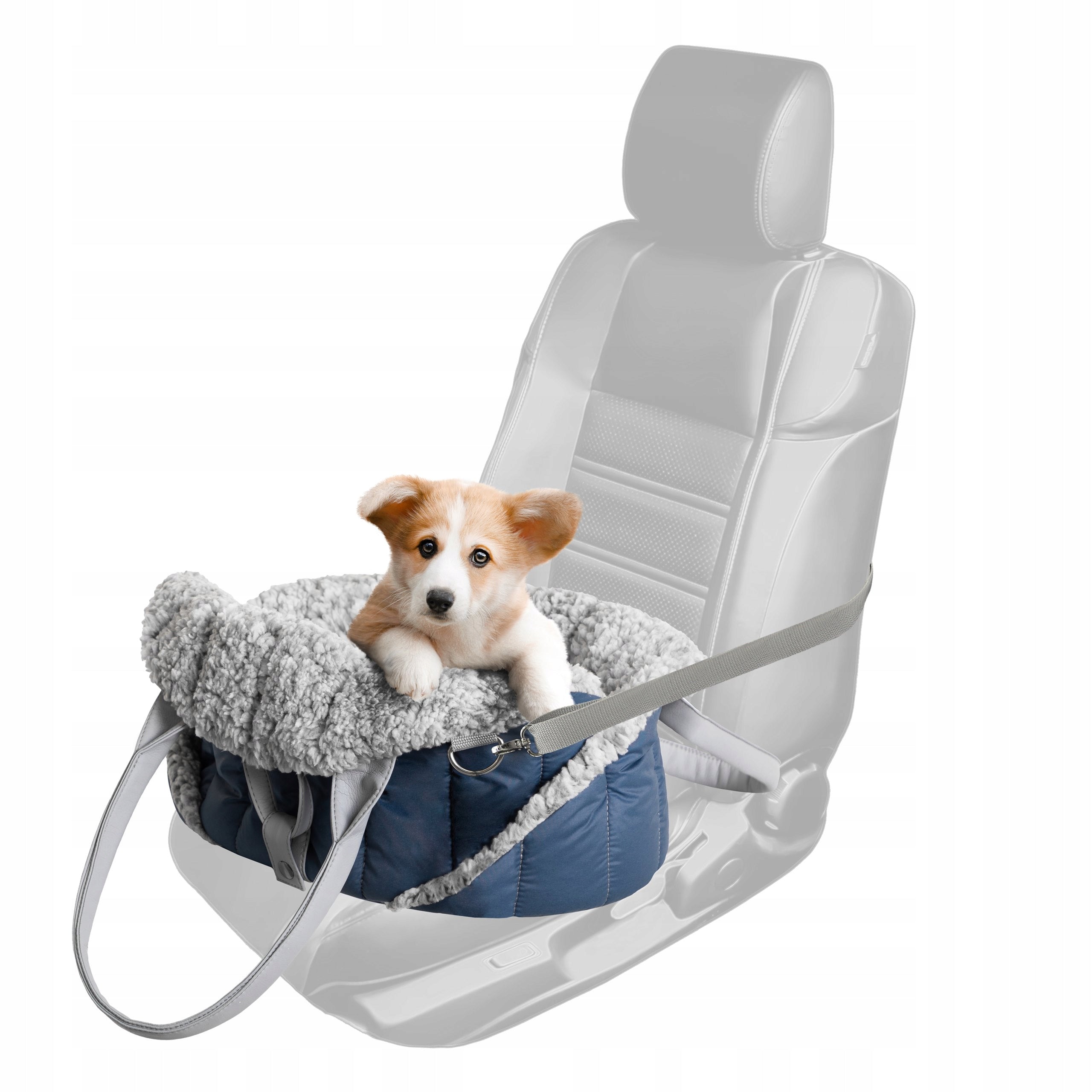 Transporter Small Bag Cat Dog Carrier 3in1 Bed Seat 38x42x28 Trade name R1 TORBA SEA SHELL GRANATOWY