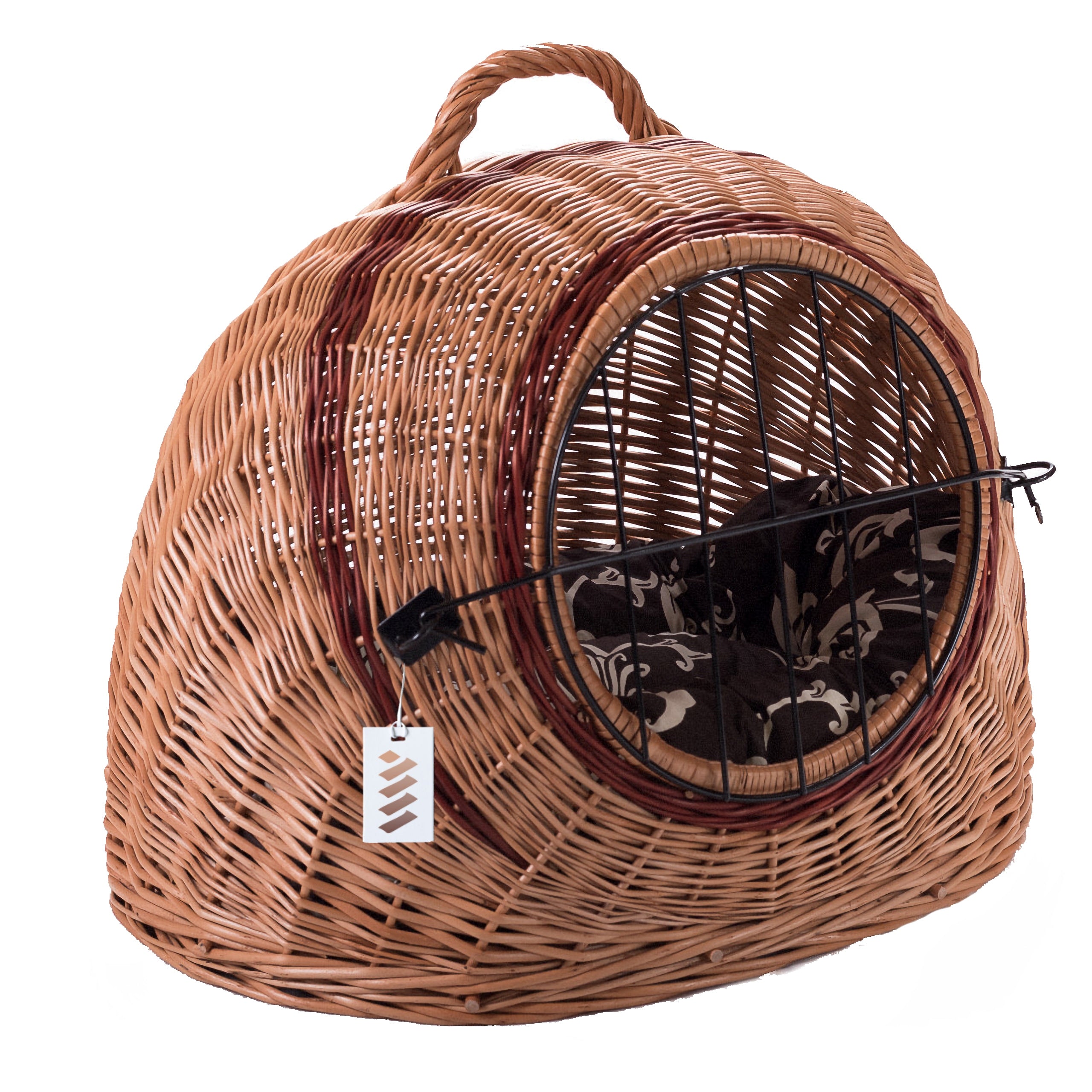 Transporter cat house bed wicker booth