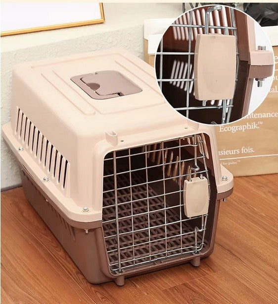 Transporter for Cat Dog Rabbit Travel Cage Playpen Large Solid Bronze Product width 32 cm