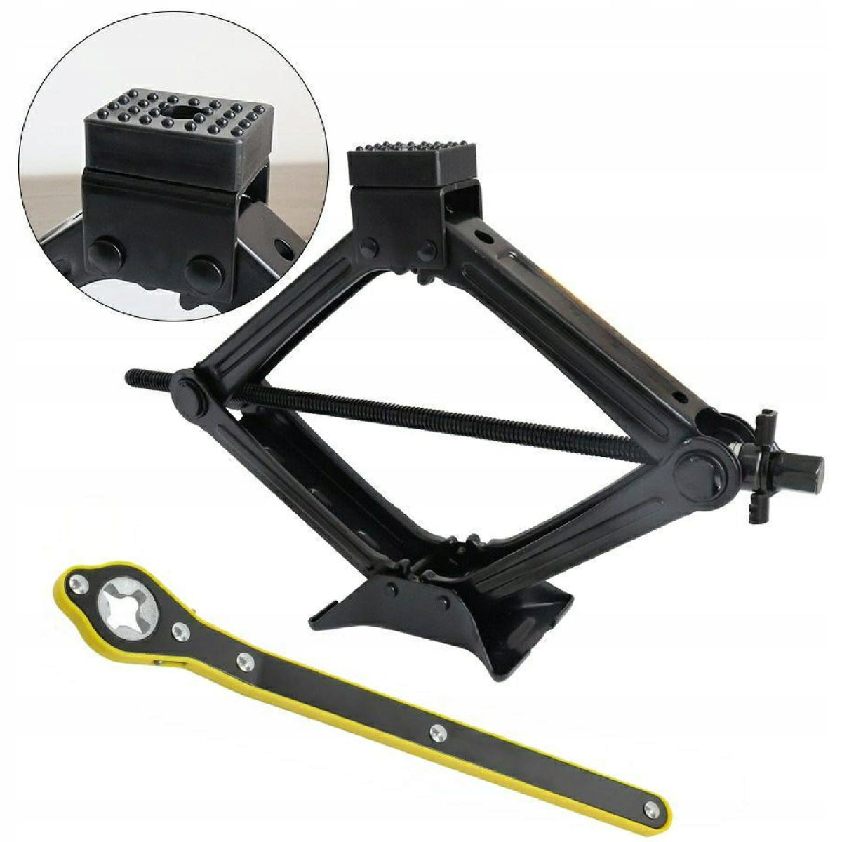 Trapezoidal lift with ratchet wrench rubber 1,5t h min 110mm, h max 400mm Manufacturer code F-ST-105C HS