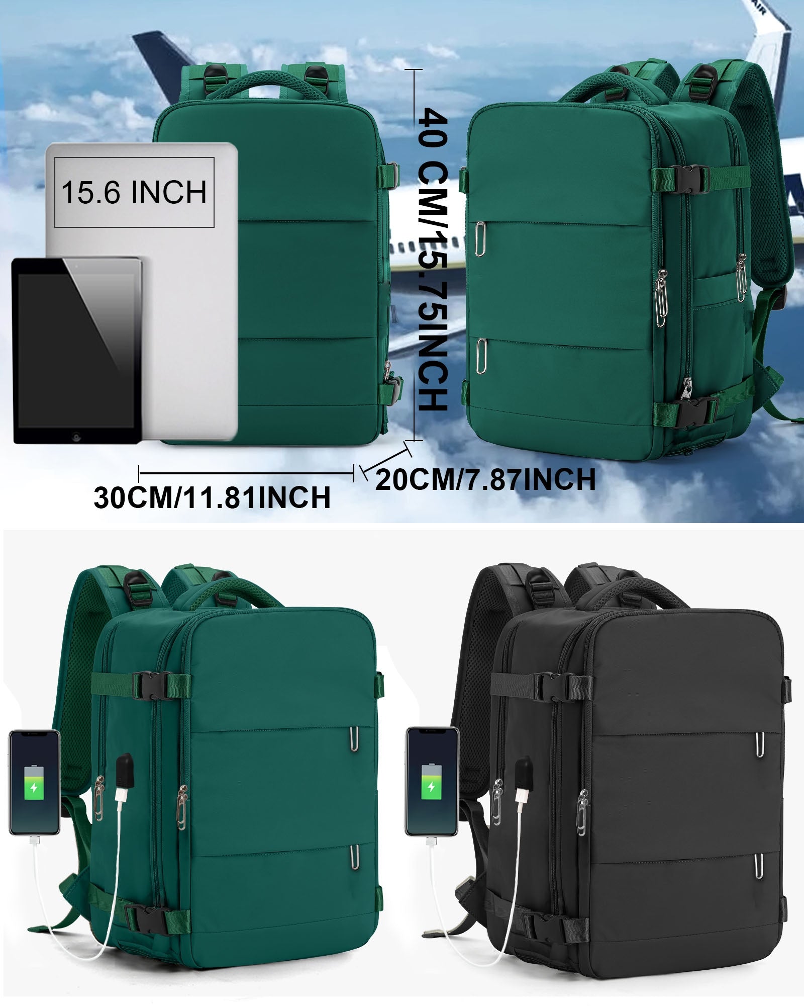 Travel Backpack Ryanair 40x30x20 Carry On Backpack For The Plane Men Women Manufacturer code Ryanair Backpack 40x20x30 CM