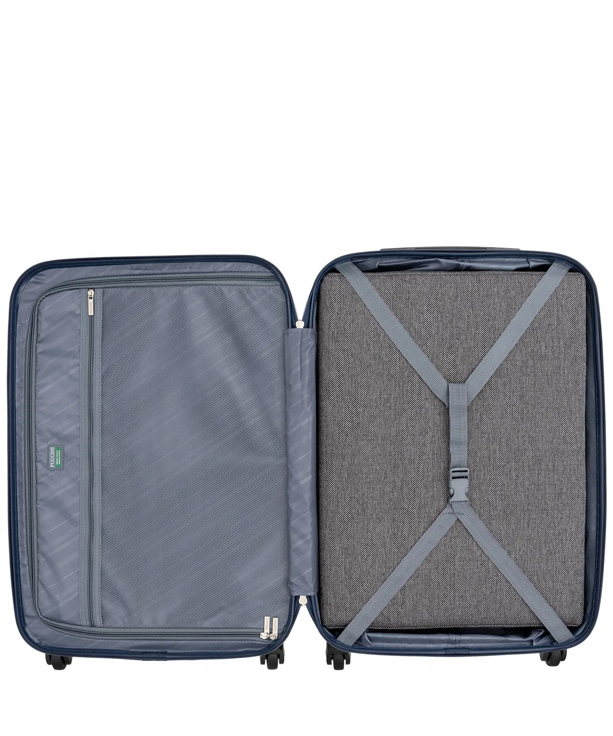 Travel Cabin Suitcase On Wheels Hard PUCCINI Navy Blue ABS03C 7A Model ABS03C 7A