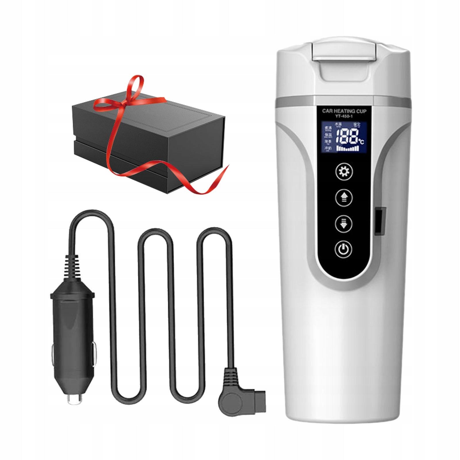 Travel Coffee Mug Warmer Electric Tea Kettle for Trip Tea Coffee white Brand no brand