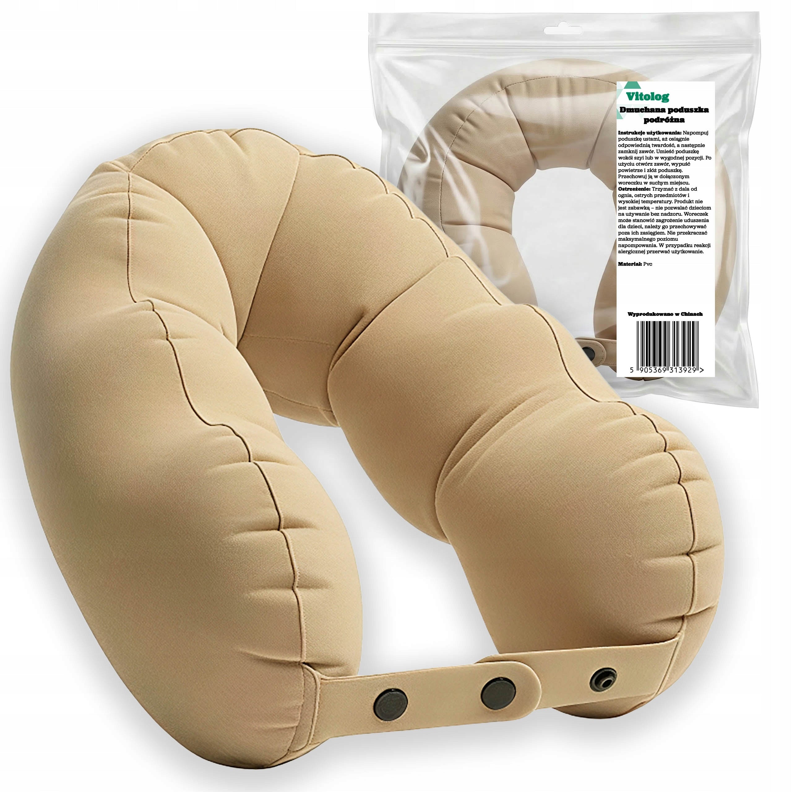 Travel Pillow Inflatable Tourist Neck Croissant for Airplane Sleeping