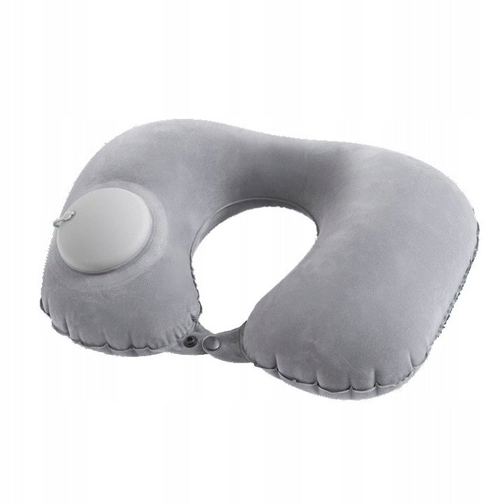 Travel Pillow Tourist Neck Headrest Grey Suede Brand no brand