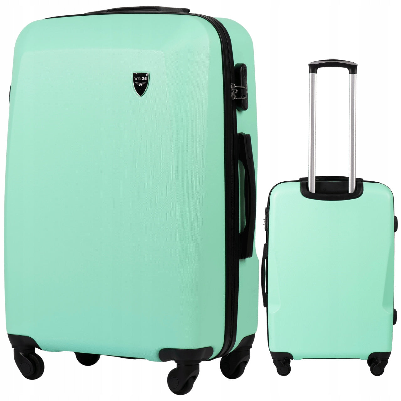 Travel Suitcase Luggage Shipped with ABS+ WINGS Medium Combination Lock 4 Wheels