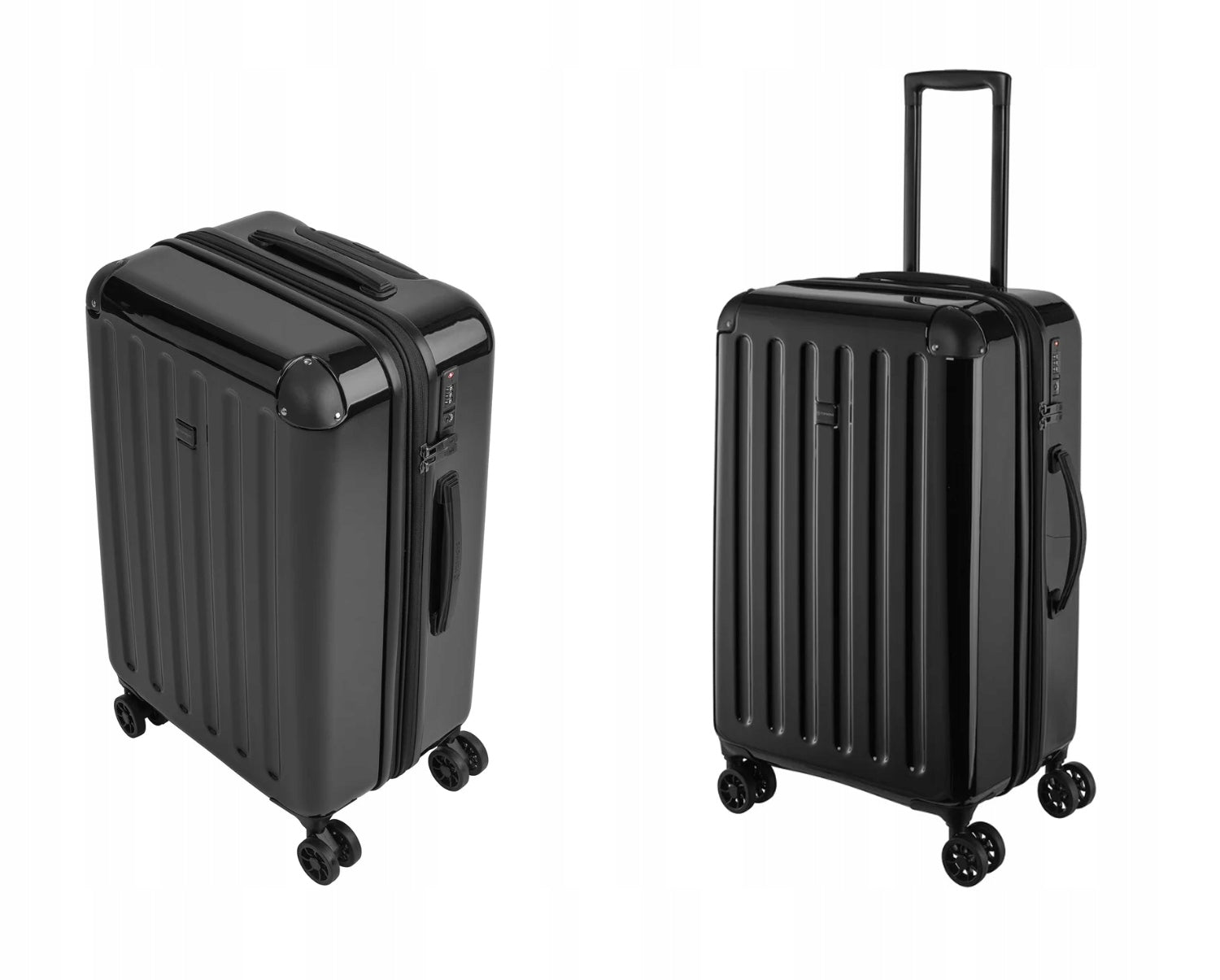 Travel case hard on wheels 63l cipher function TSID strong ABS Height 65 cm