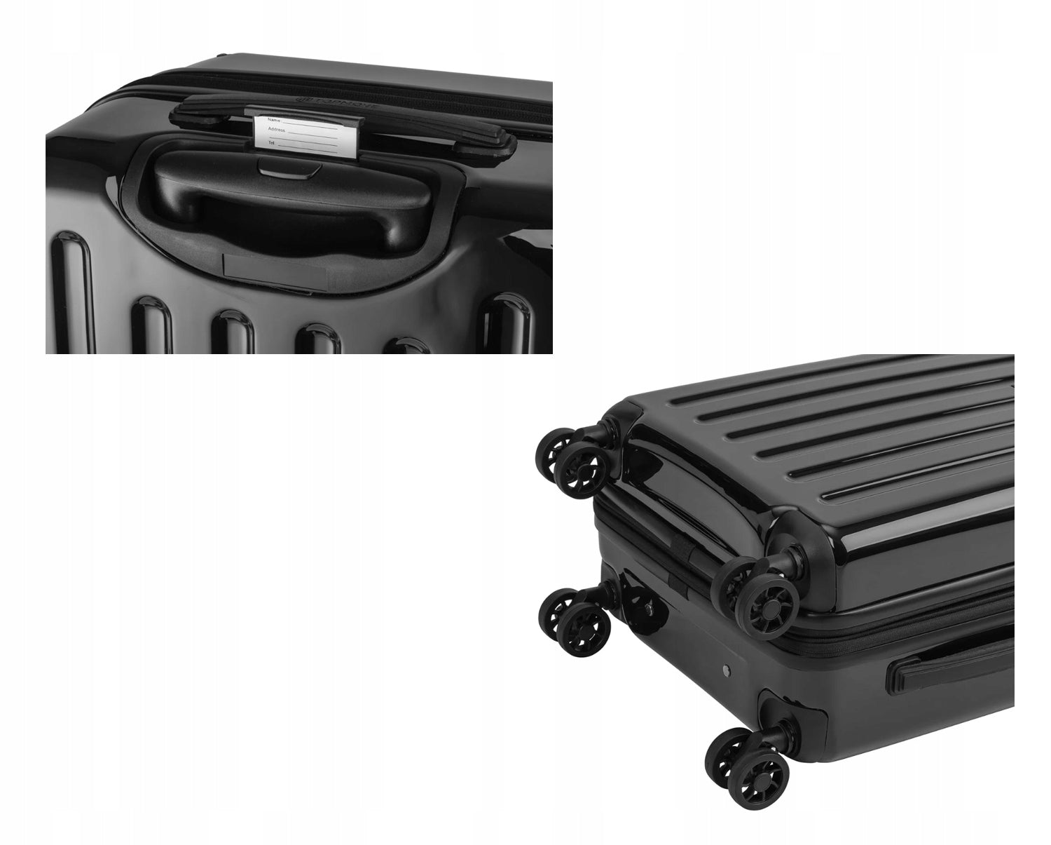 Travel case hard on wheels 63l cipher function TSID strong ABS Width (longer edge) 41 cm