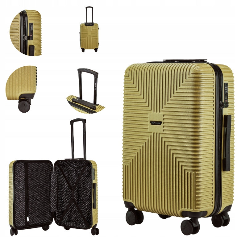 Travel case medium 24" 63L WINGS EKO TSA solid wheels 360 light