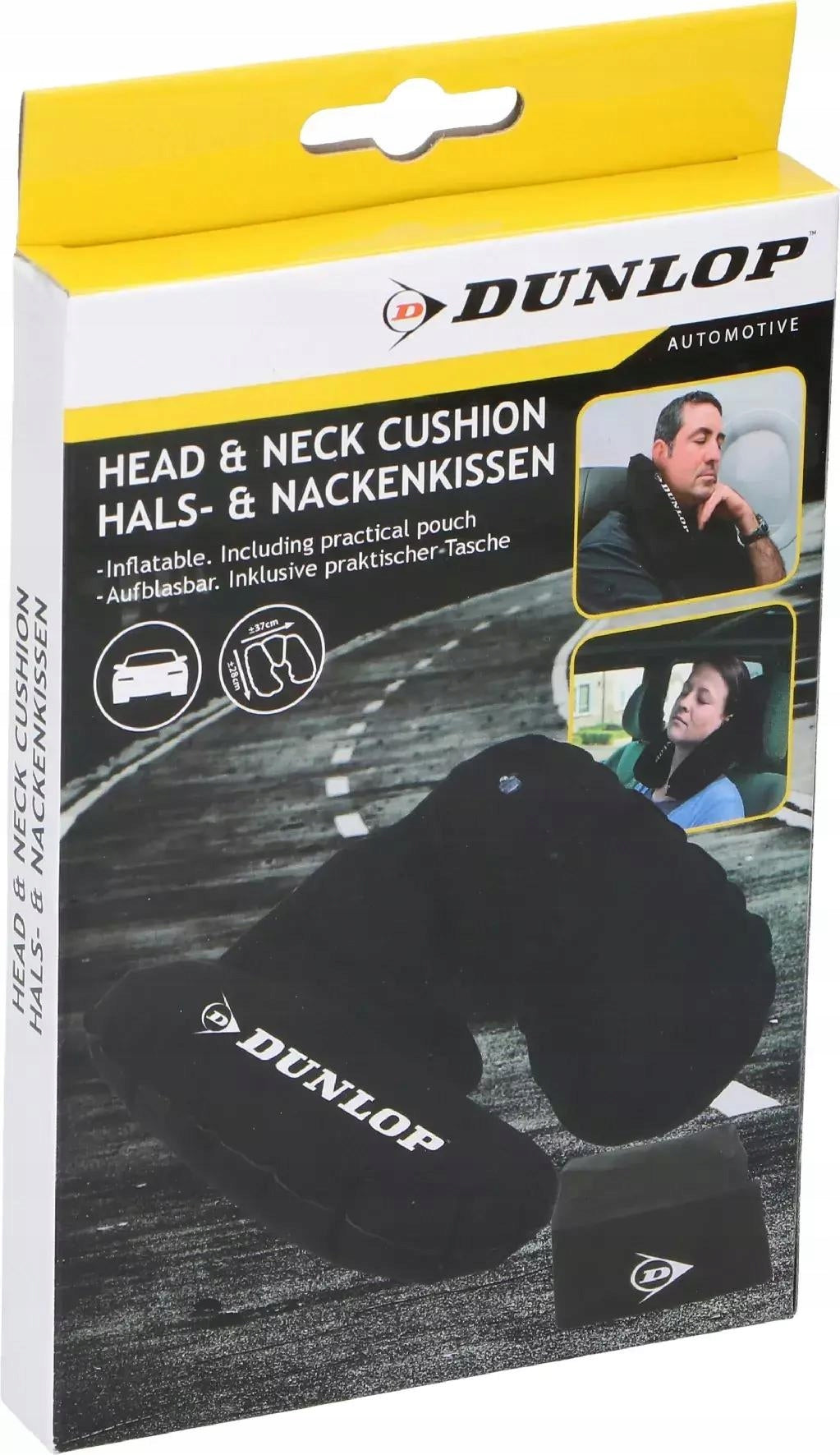 Travel pillow inflatable neck headrest croissant for airplane car DUNLOP Manufacturer code 41722