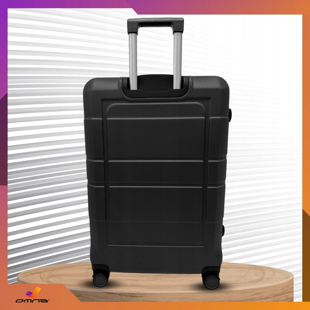 Travel suitcase large on wheels XXL ABS suitcases bag trunk wheels 94L Model NEVADA 94L CZARNY