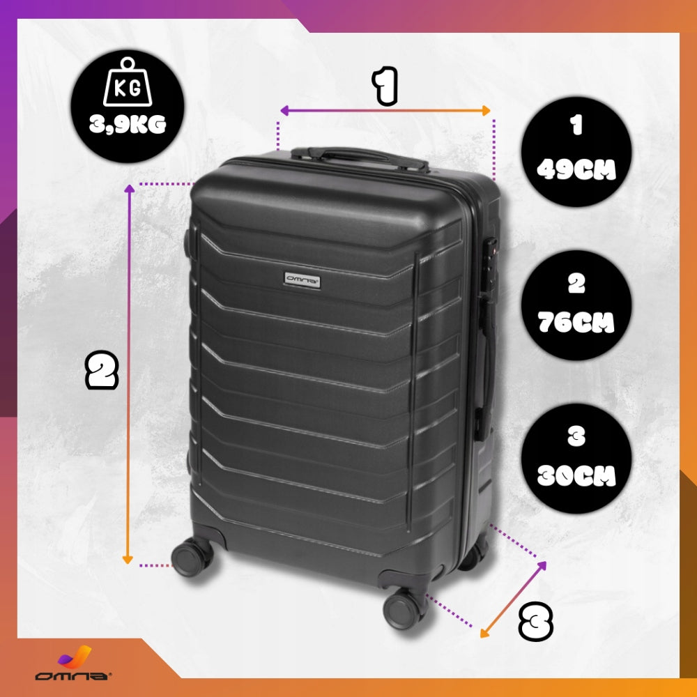 Travel suitcase on wheels large XXL bag luggage trunk wheels for children 94L Depth (shorter edge) 30 cm