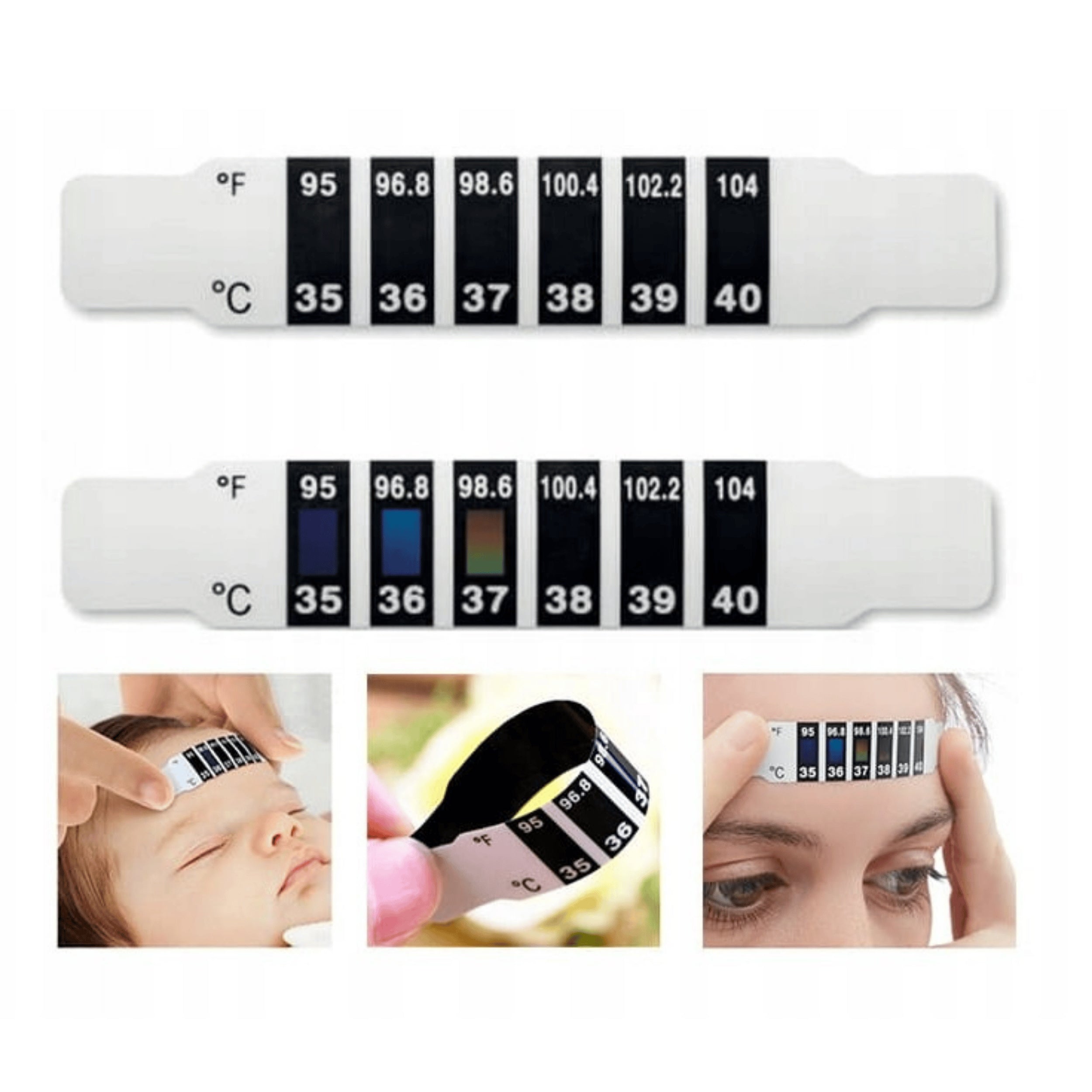 Travel thermometer fever indicator temperature scale in degrees C and F Medical device type accessories for a medical device or a product without an intended medical purpose