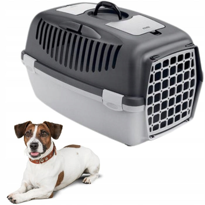 Travel transporter for dogs 10-12kg Gulliver 3 Grey 61x40x38cm
