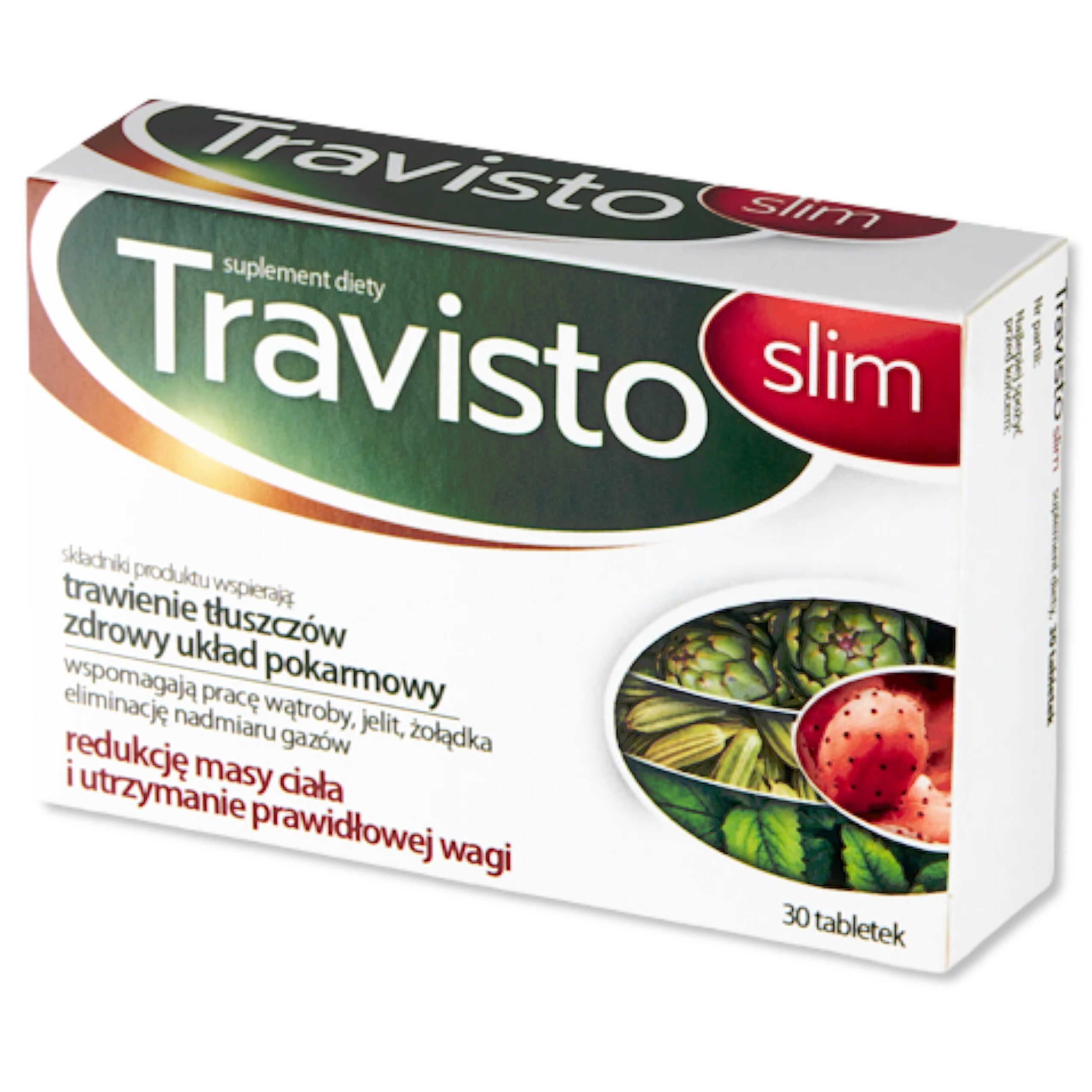 Travisto Slim 30 pieces herbal tablets artichoke peppermint dill