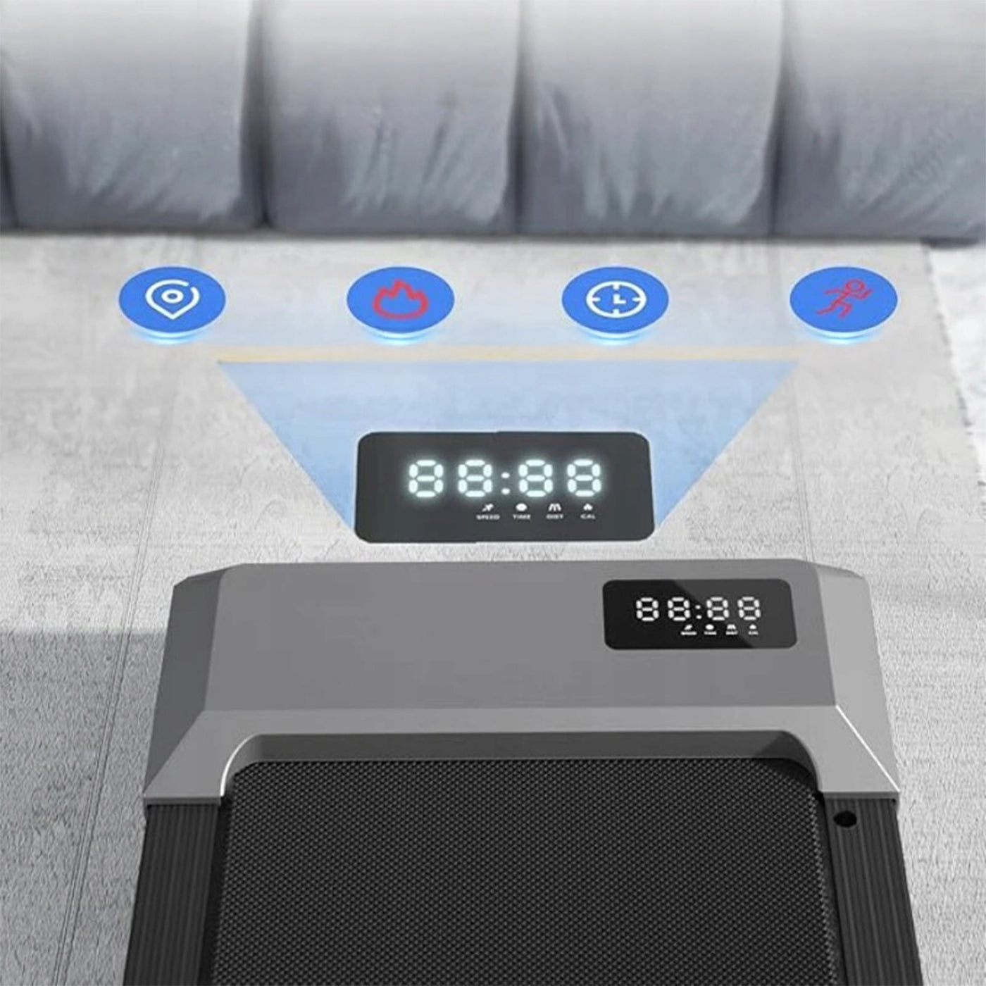 Treadmill 2in1 Walking Pad 2.5KM 136kg APP Bluetooth Remote Control Quiet Desk Model other