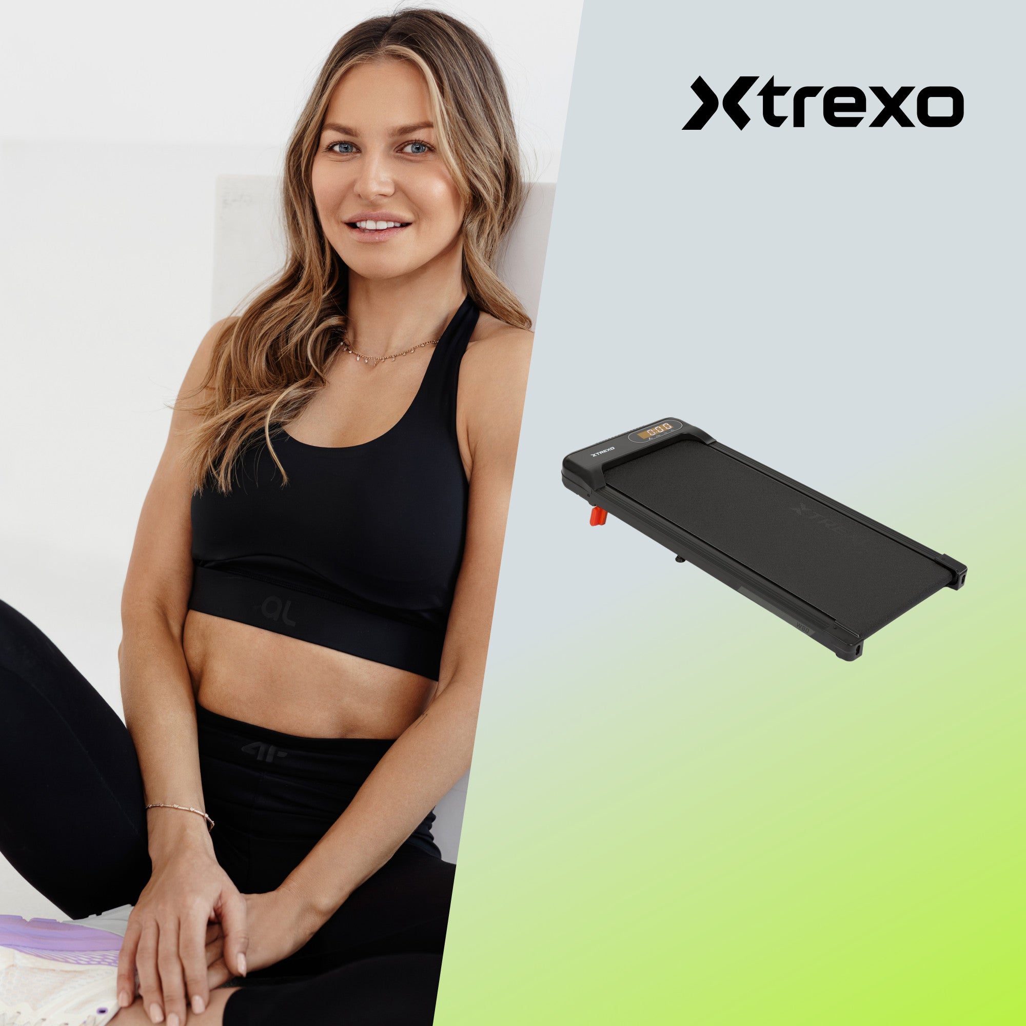 Treadmill XTREXO Walking Pad W80 black OS QUIET 1-6 KM/H LIGHT 18 KG Packaging status original