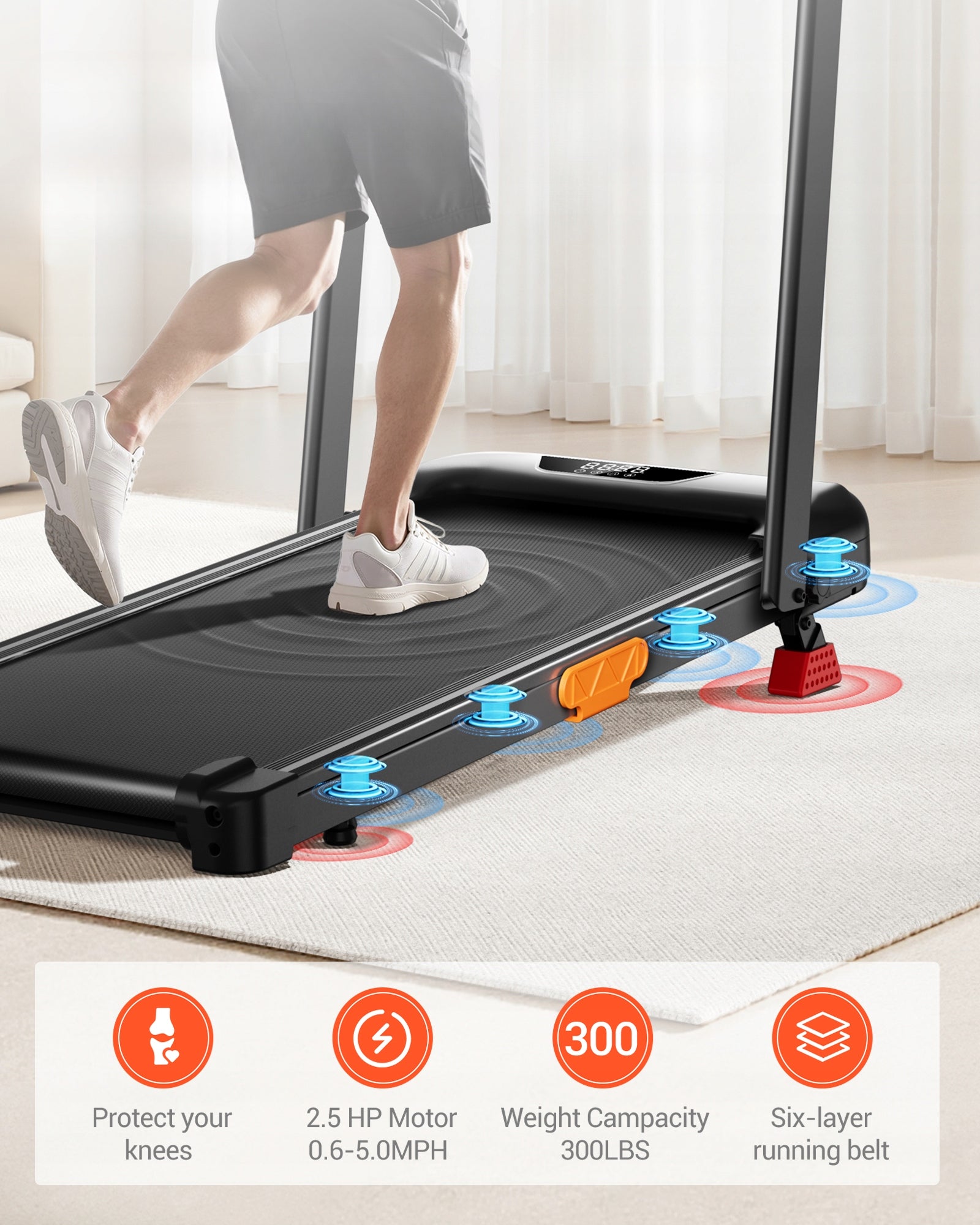 Treadmill for home use Walking plate with inclination 10 km/h Kind electric