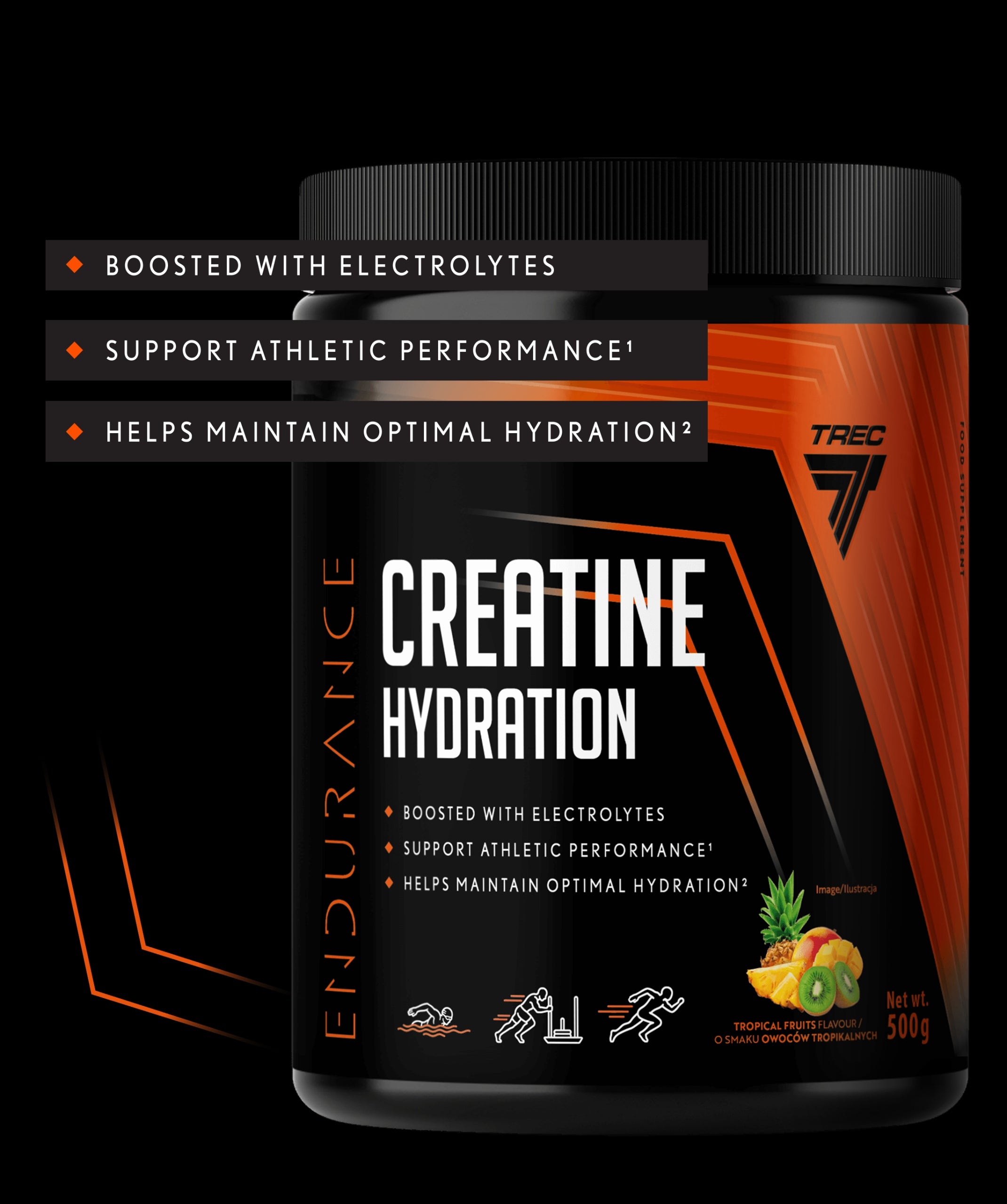 Trec CREATINE HYDRATION MONOHYDRATE CREATINE ELECTROLYTES Powder|500 g Expiration date at least six months from the date of purchase