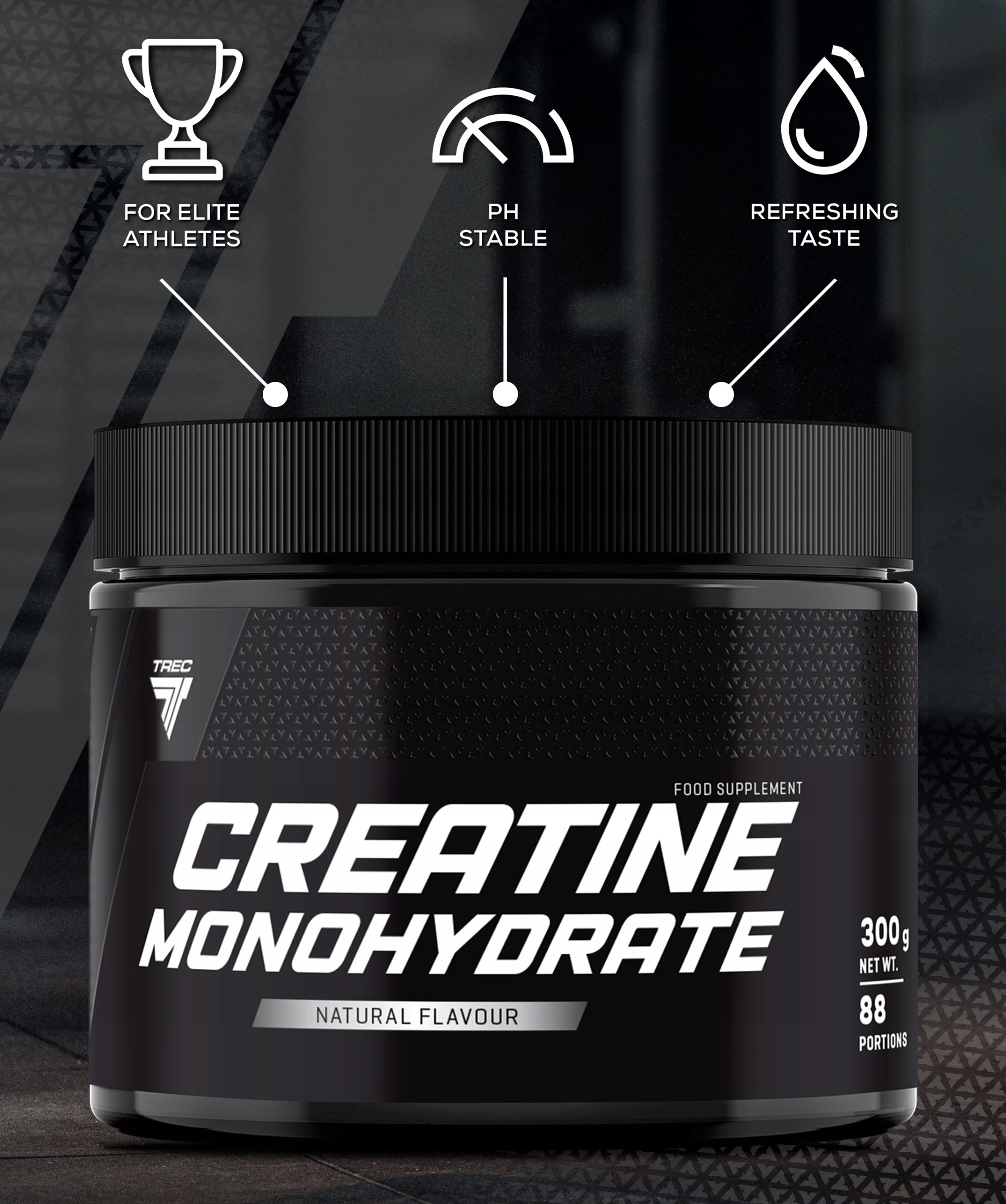 Trec Creatine Monohydrate 300g Natural Creatine Monohydrate 88 SERVINGS! Expiration date at least six months from the date of purchase