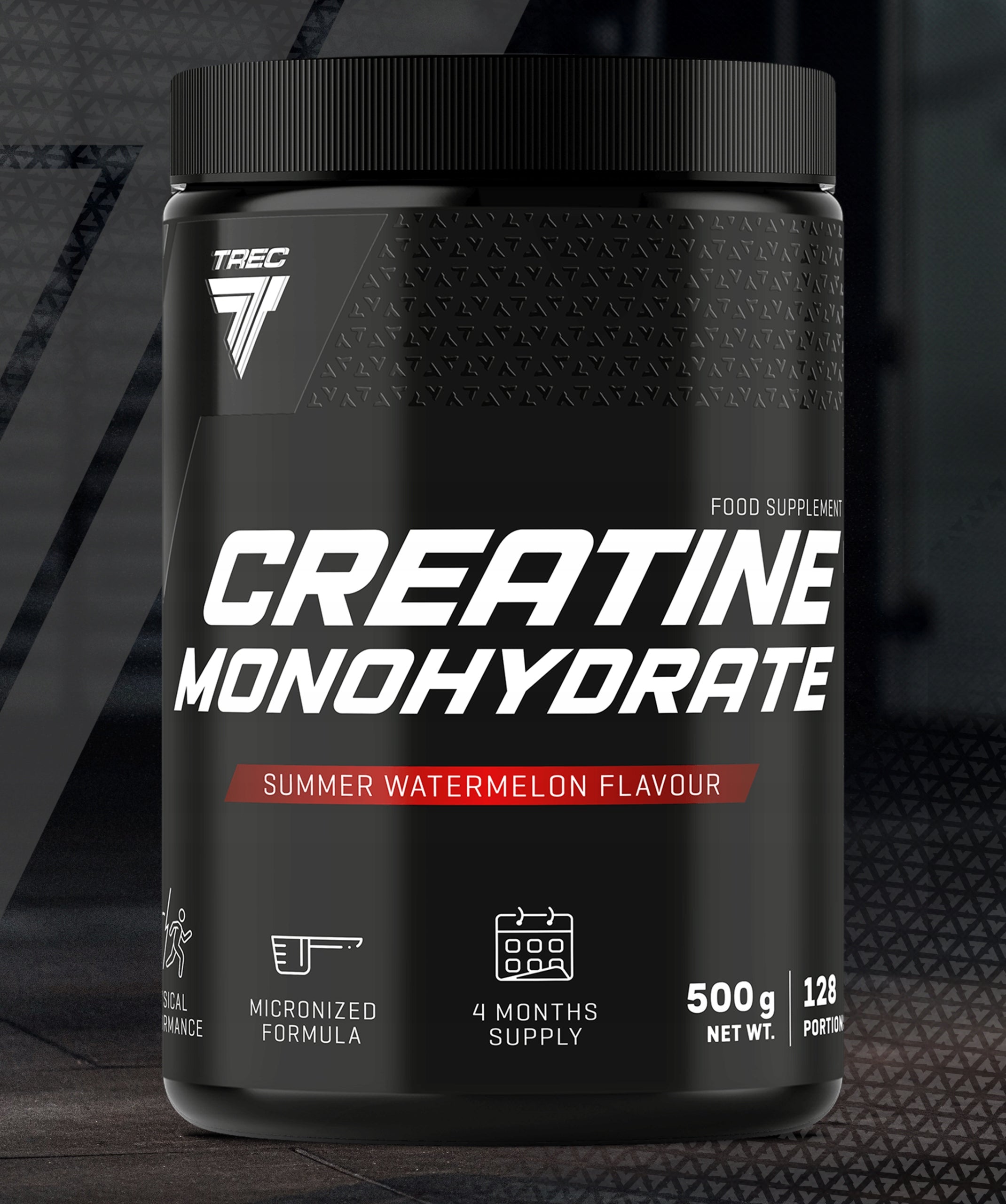 Trec Creatine Monohydrate 500 g SUMMER WATERMELON Creatine Monohydrate 128 p Packaging status original