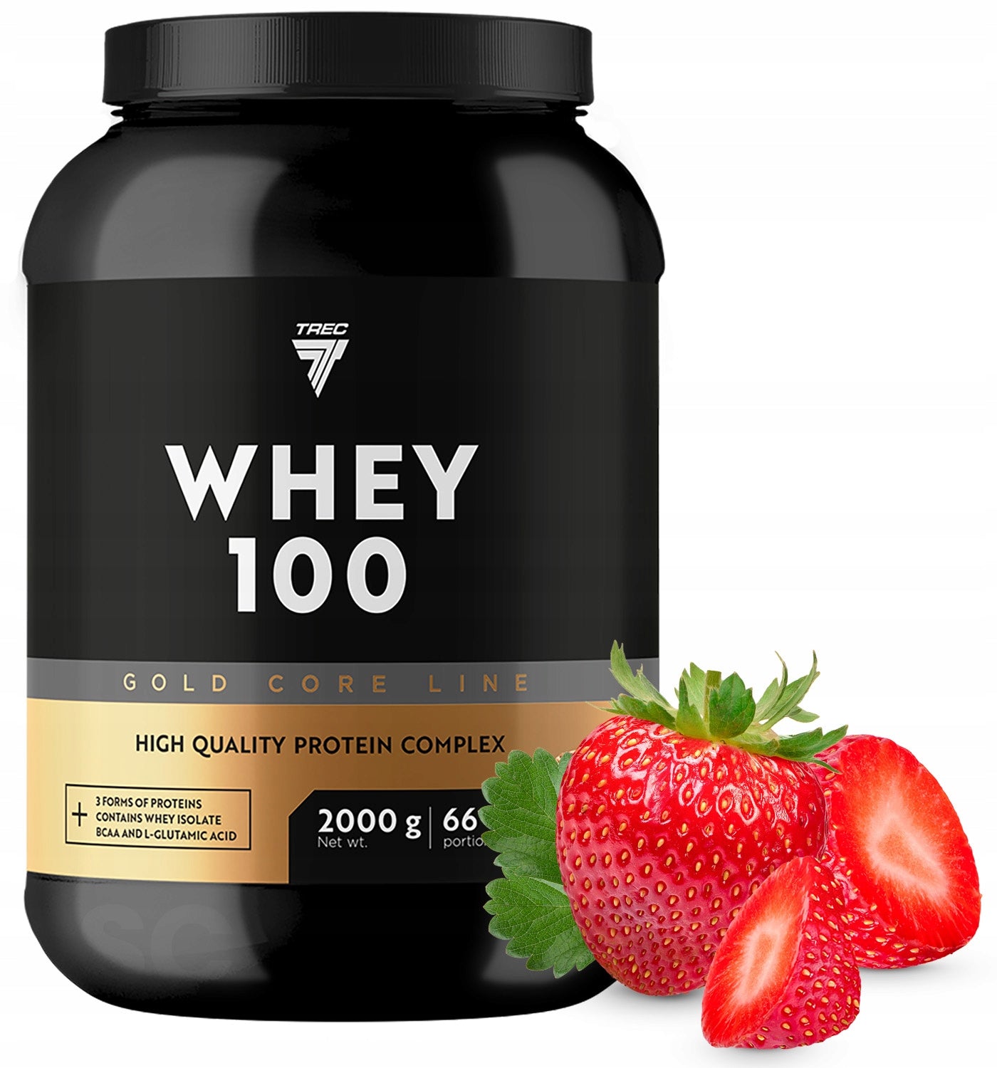 Trec Whey 100 GOLD 2000g 3Forms of Protein WPC WPI WPH | Strawberry