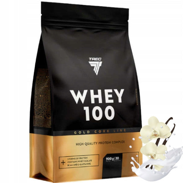 Trec Whey 100 GOLD 900g 3Forms Protein WPC WPI WPH CORE Vanilla