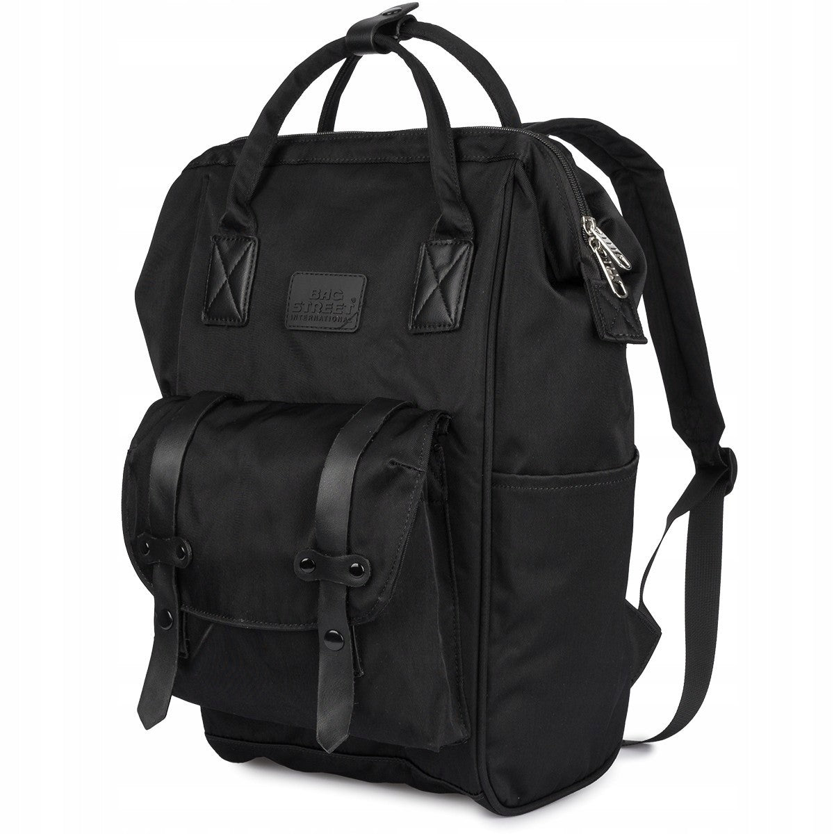 Trekking backpack travel luggage elegant retro black large Bag Street X3
