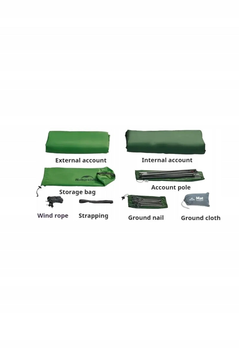 Trekking tent Naturehike Cloud Up 1 Base 210T 1person green Brand NATUREHIKE