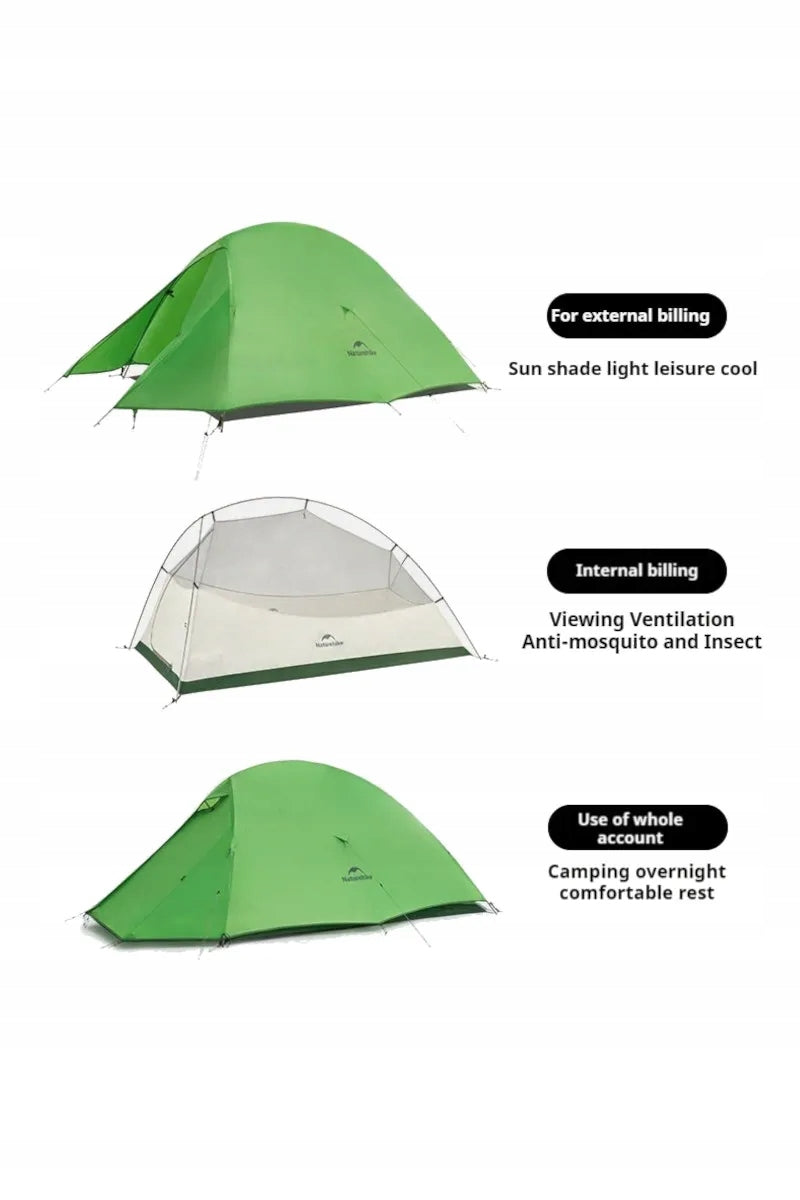 Trekking tent Naturehike Cloud Up 2 Base 210T 2os. green Color green