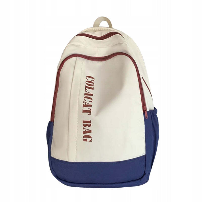 Trendy large capacity student backpack with pendant