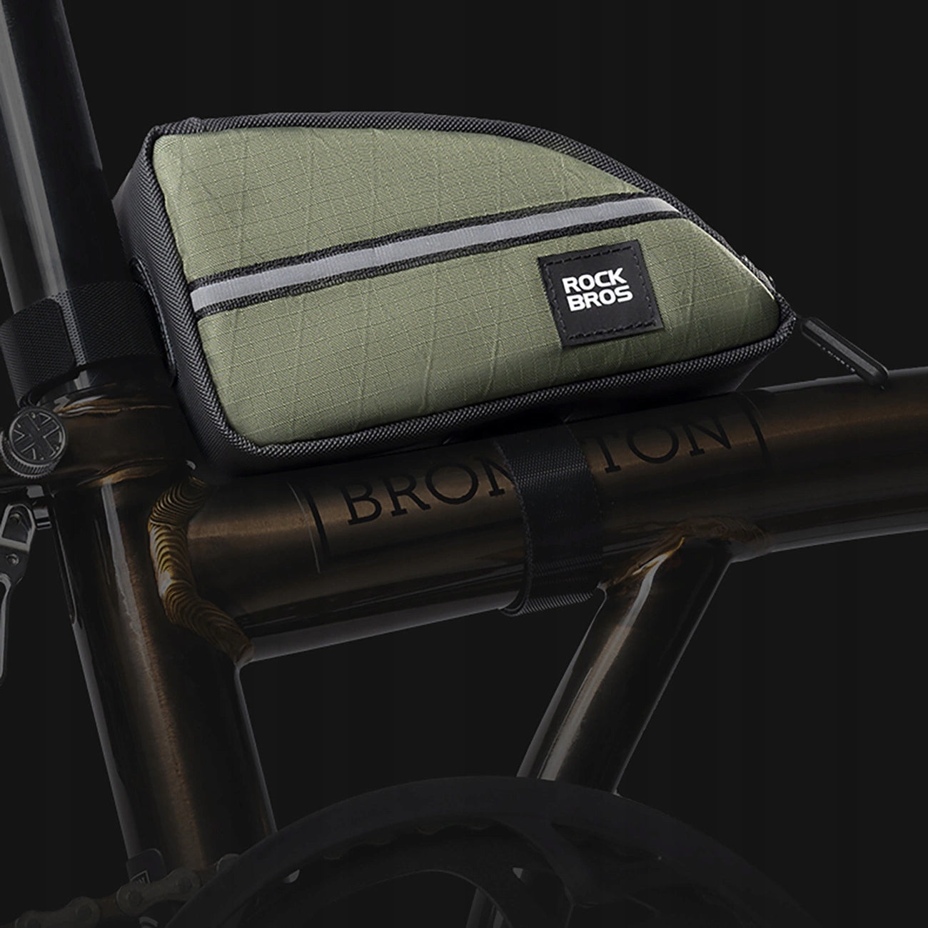 Triangular bag Rockbros for bicycle frame 0,8l - black Brand Rockbros