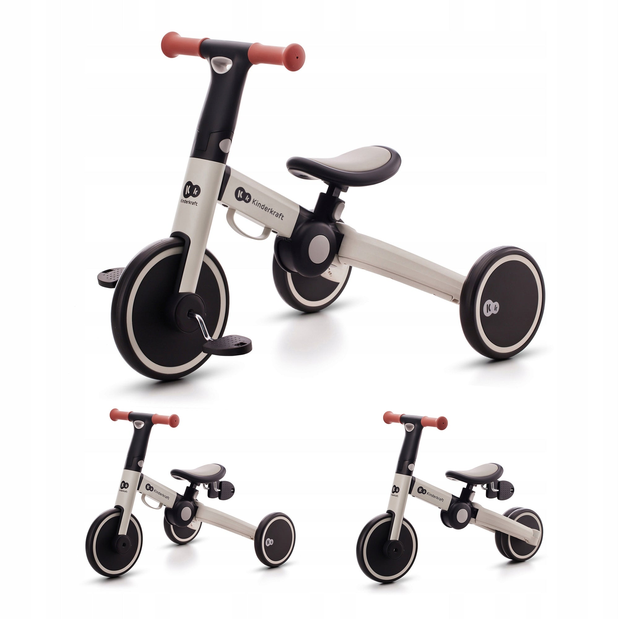 Tricycle 3in1 Kinderkraft 4Trike Ride-On Cross-Country Grey