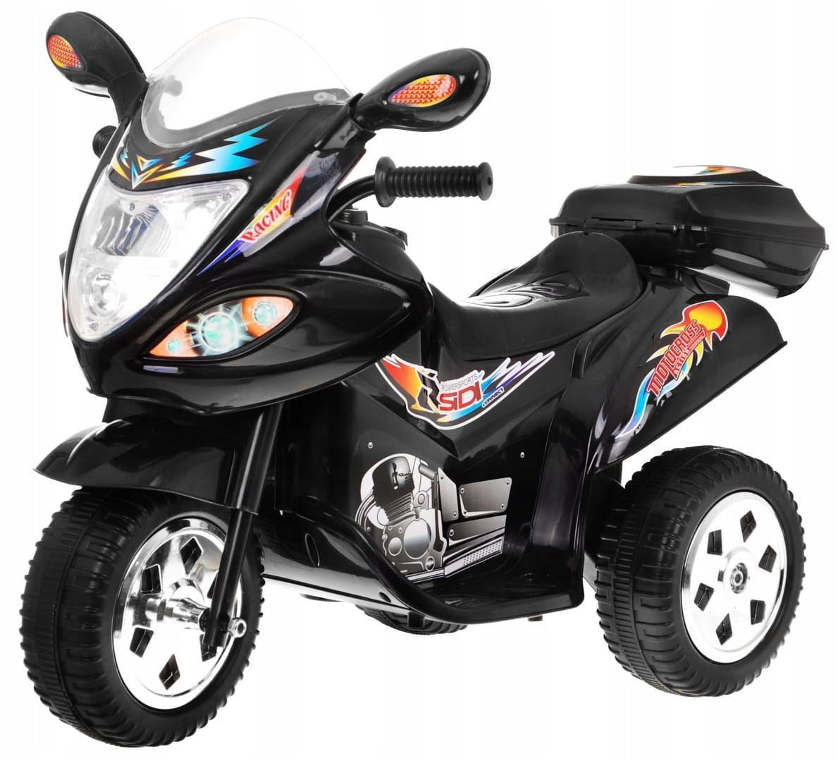 Tricycle Motorcycle BJX-088 Electric for Kids Black + Sounds