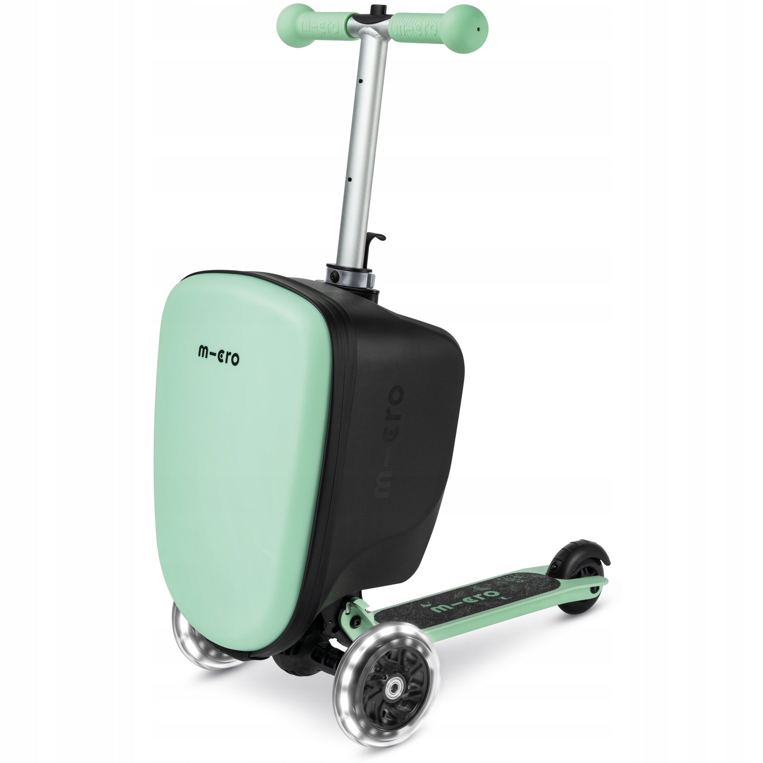 Tricycle Scooter for Children and Travel Suitcase Micro Junior Green Brand Micro