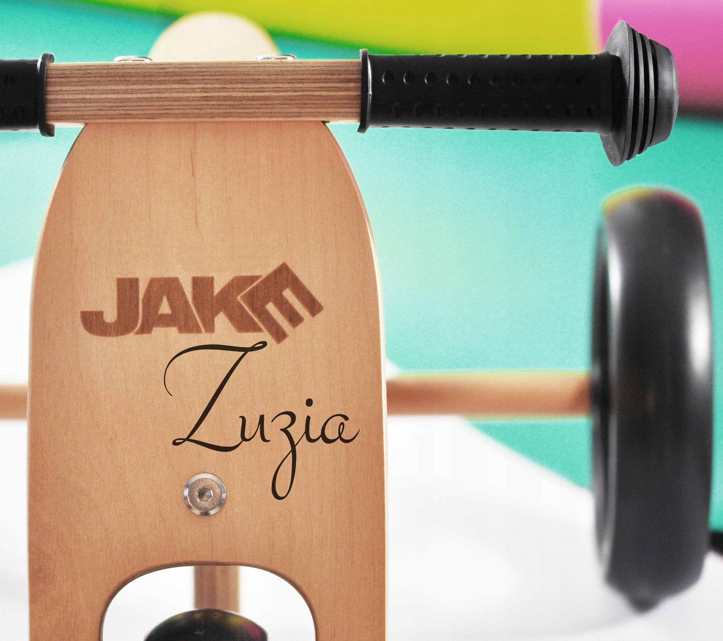 Tricycle Wooden - Gift for one-year-old child + INSCRIPTION Model JAKE