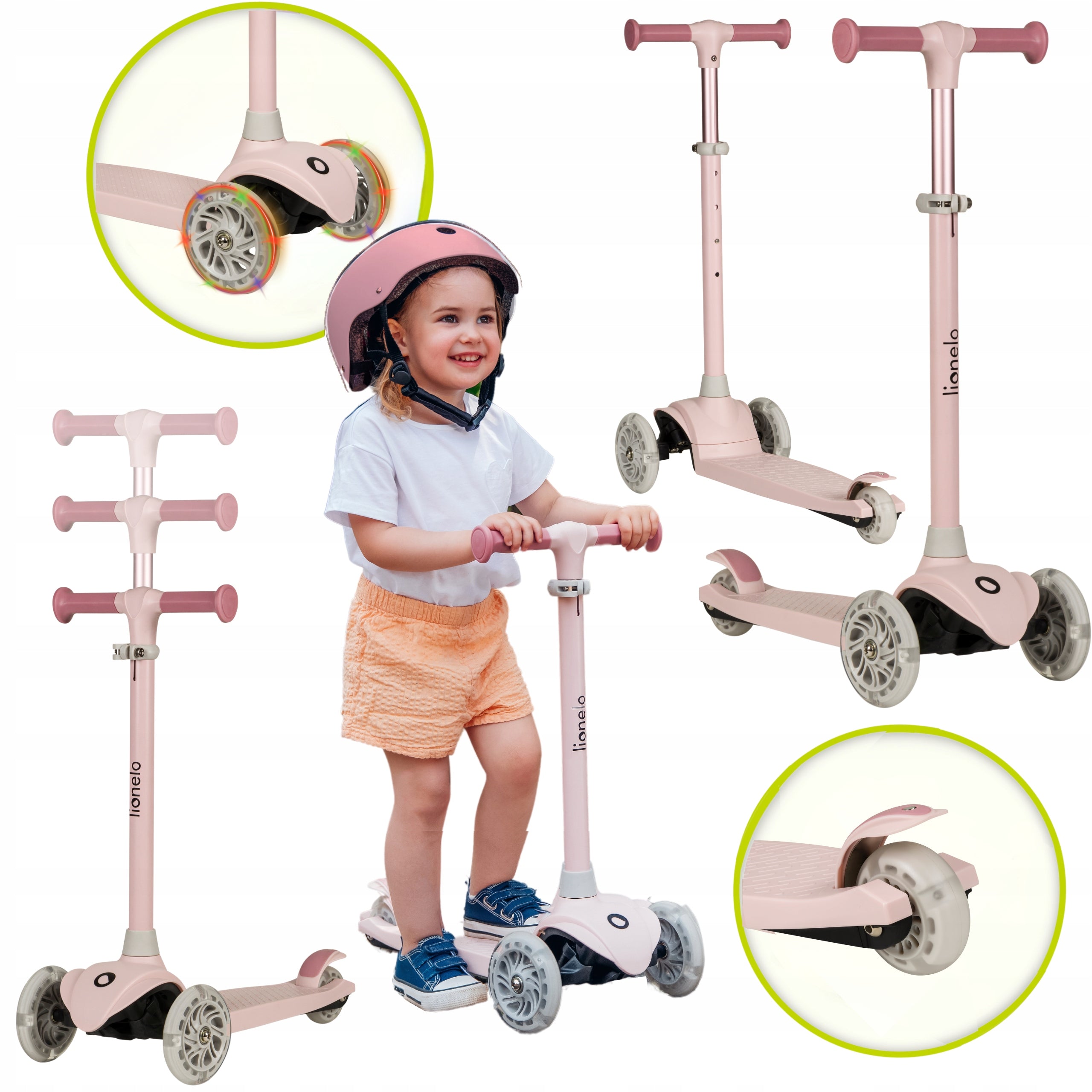 Tricycle balance scooter SOLID up to 50kg LEDY folding Lionelo Jessy Kind tri-wheeled