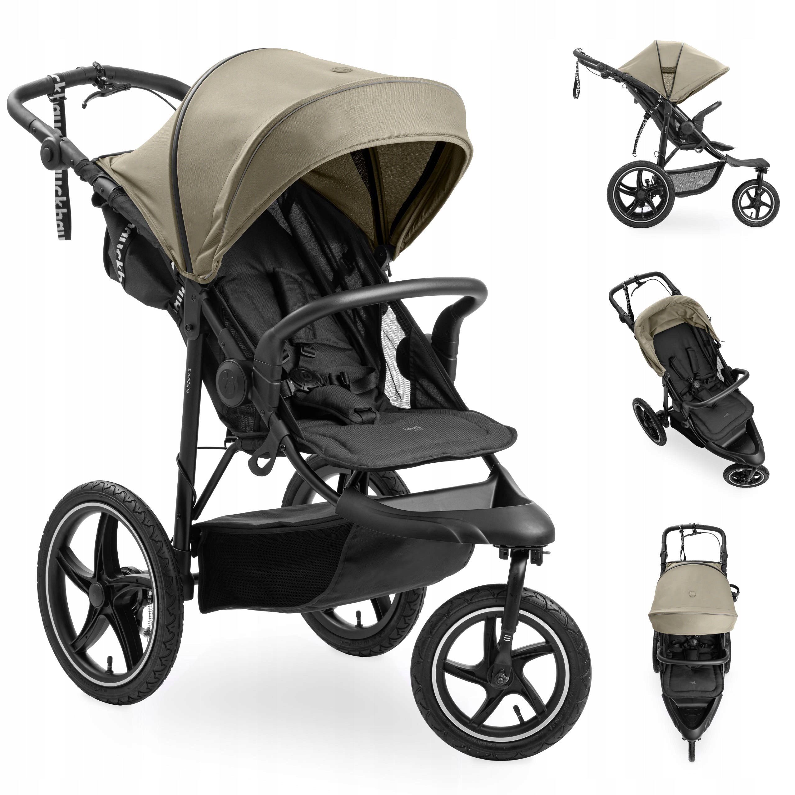 Tricycle running trolley pumped wheels shock absorption HAUCK Runner 3