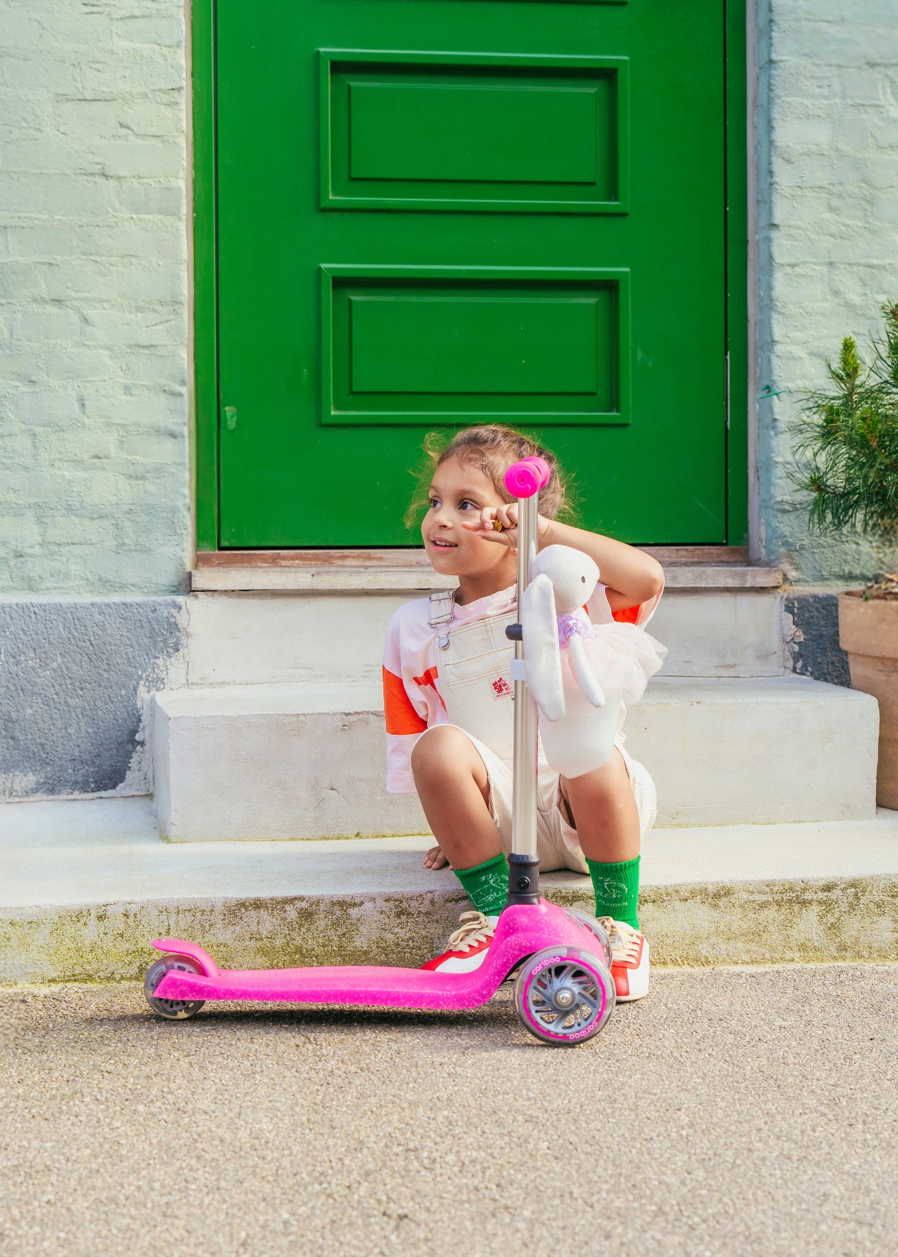 Tricycle scooter folding LED wheels glow-in-the-dark CARIBOO GHOST Manufacturer code CAR-GHS-P