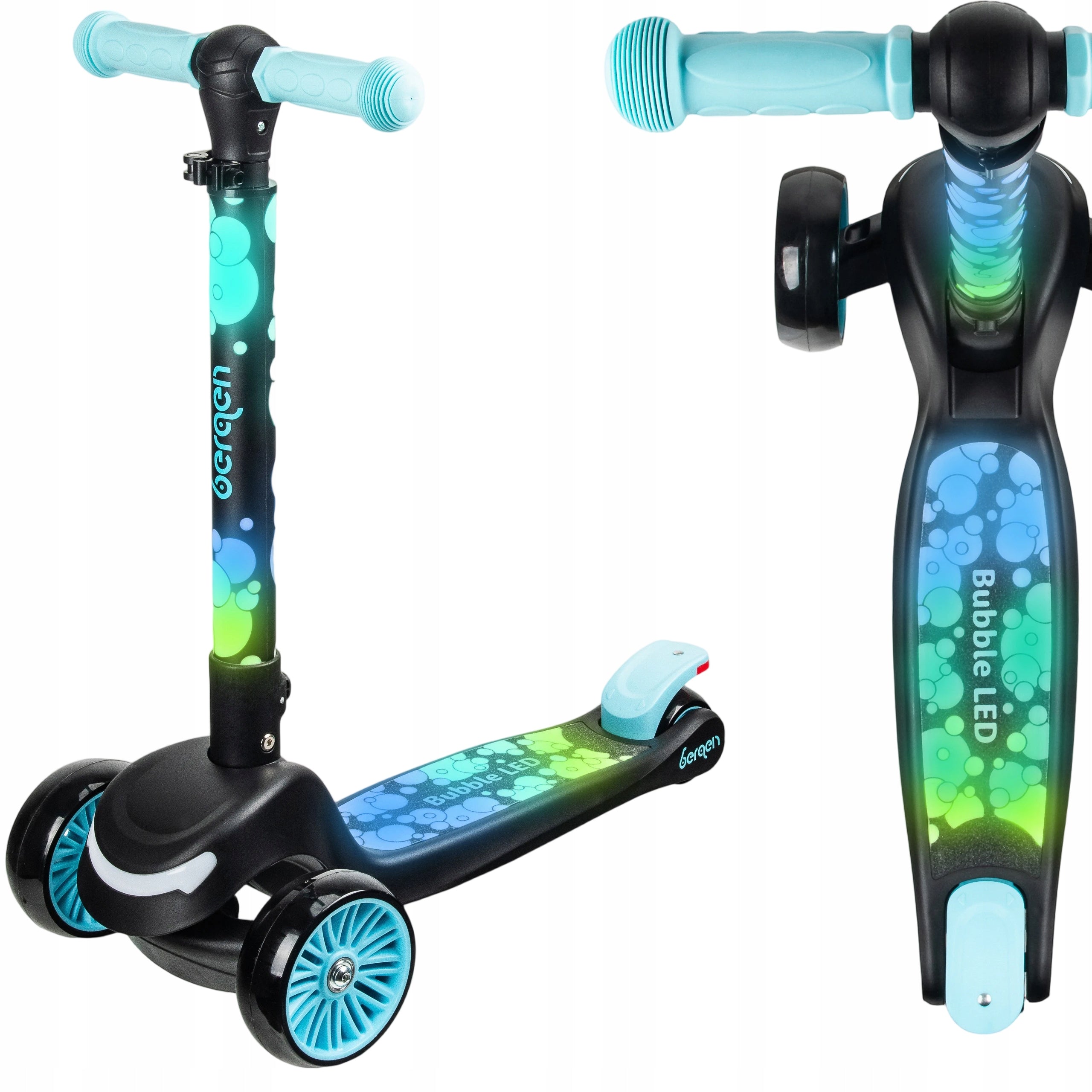 Tricycle scooter for children folding Bergen bubbleLED with lighting