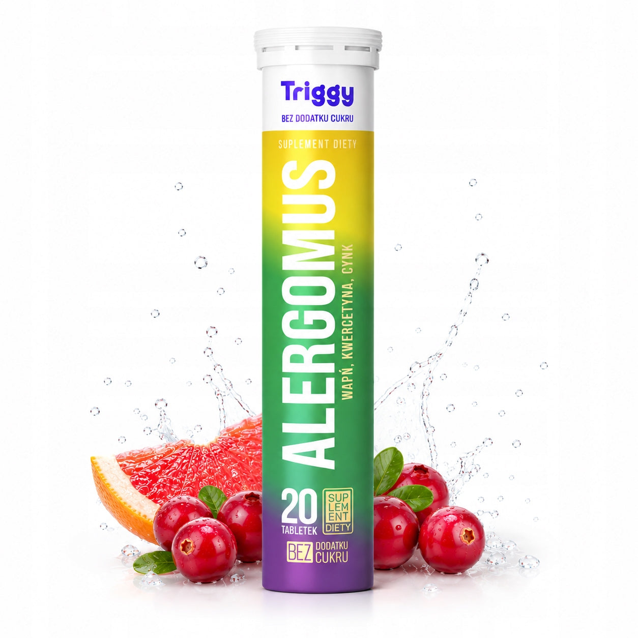Triggy Allergomus Calcium Quercitin Zinc Effervescent Tablets 2x 20 pcs Medical device no
