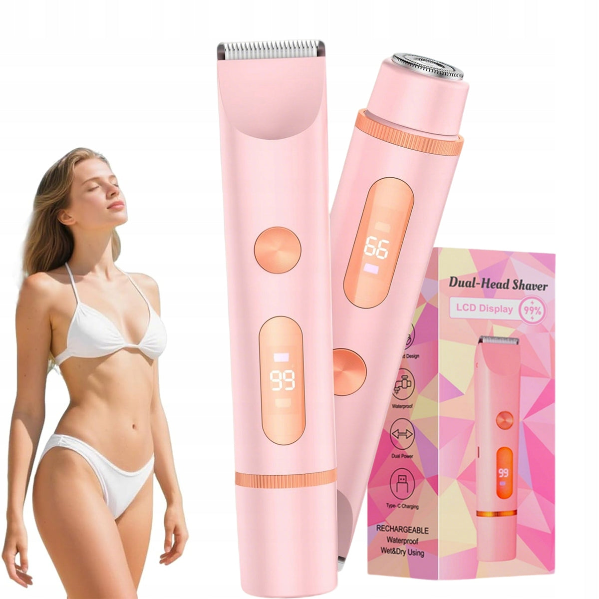 Trimmer Shaver 2in1 Women's Armpit Shaving Machine Legs