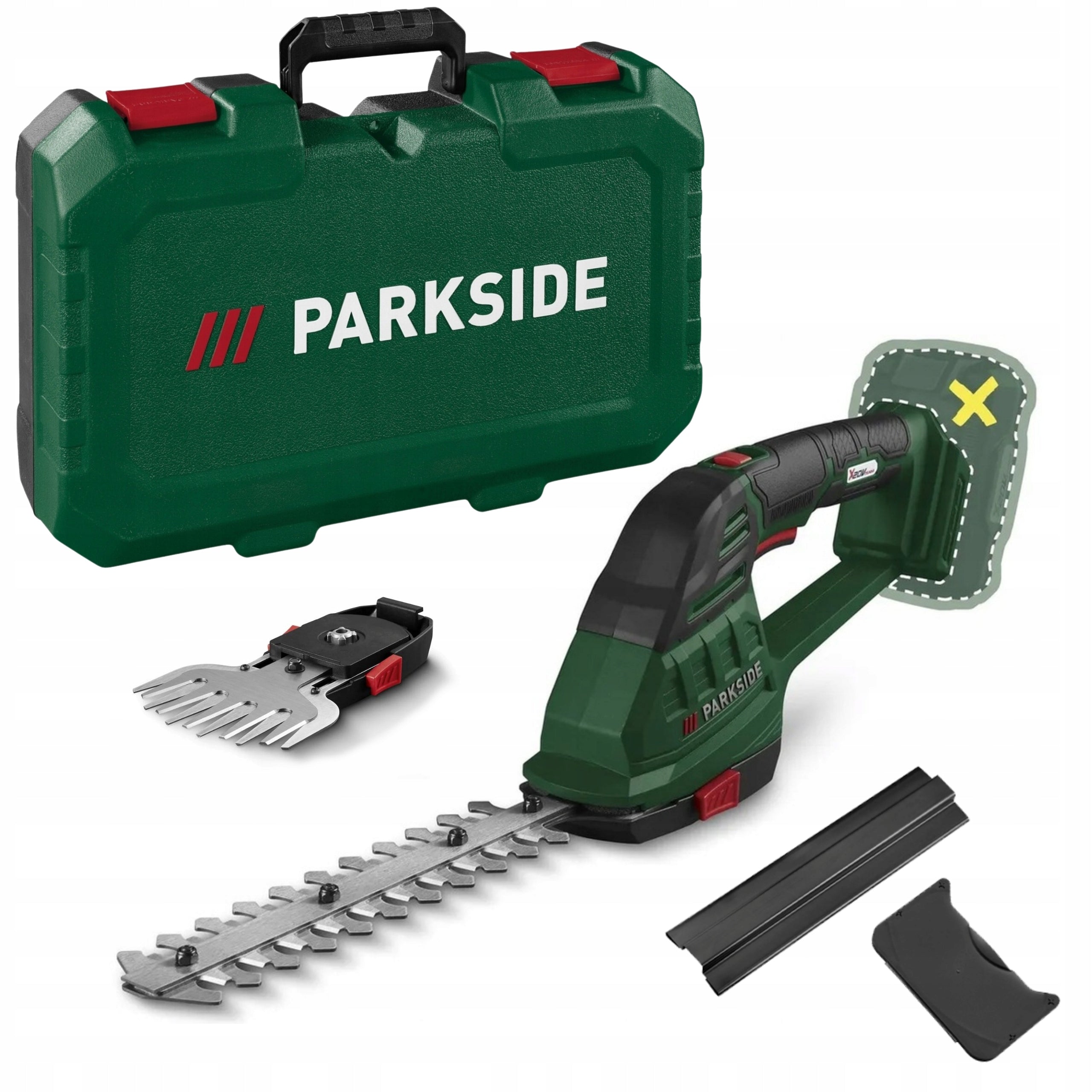 Trimmer shears PARKSIDE PAGS 20-Li 20V FOR GRASS BUSHES 2in1 + SUITCASE