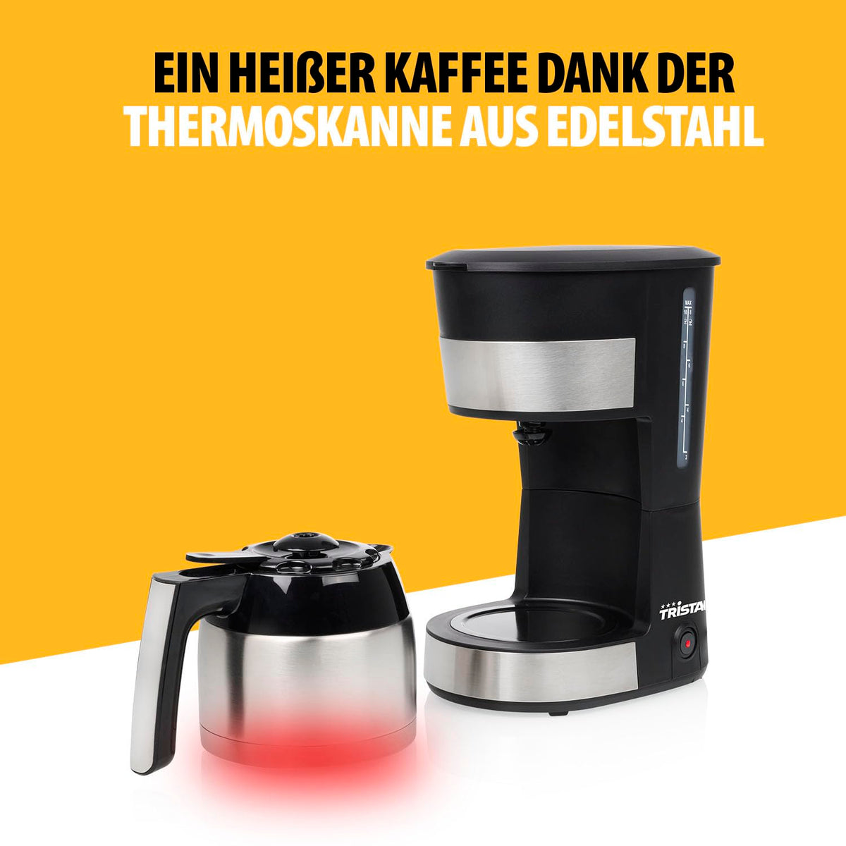 Tristar CM-1283 Coffeemaker 900 W Stainless Steel 8-10 Cups Brand Tristar