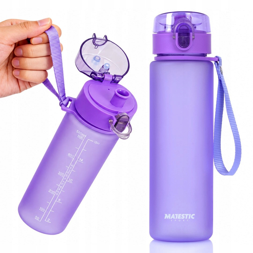 Tritan water bottle motivational sealed small water bottle BPA free 560 ml