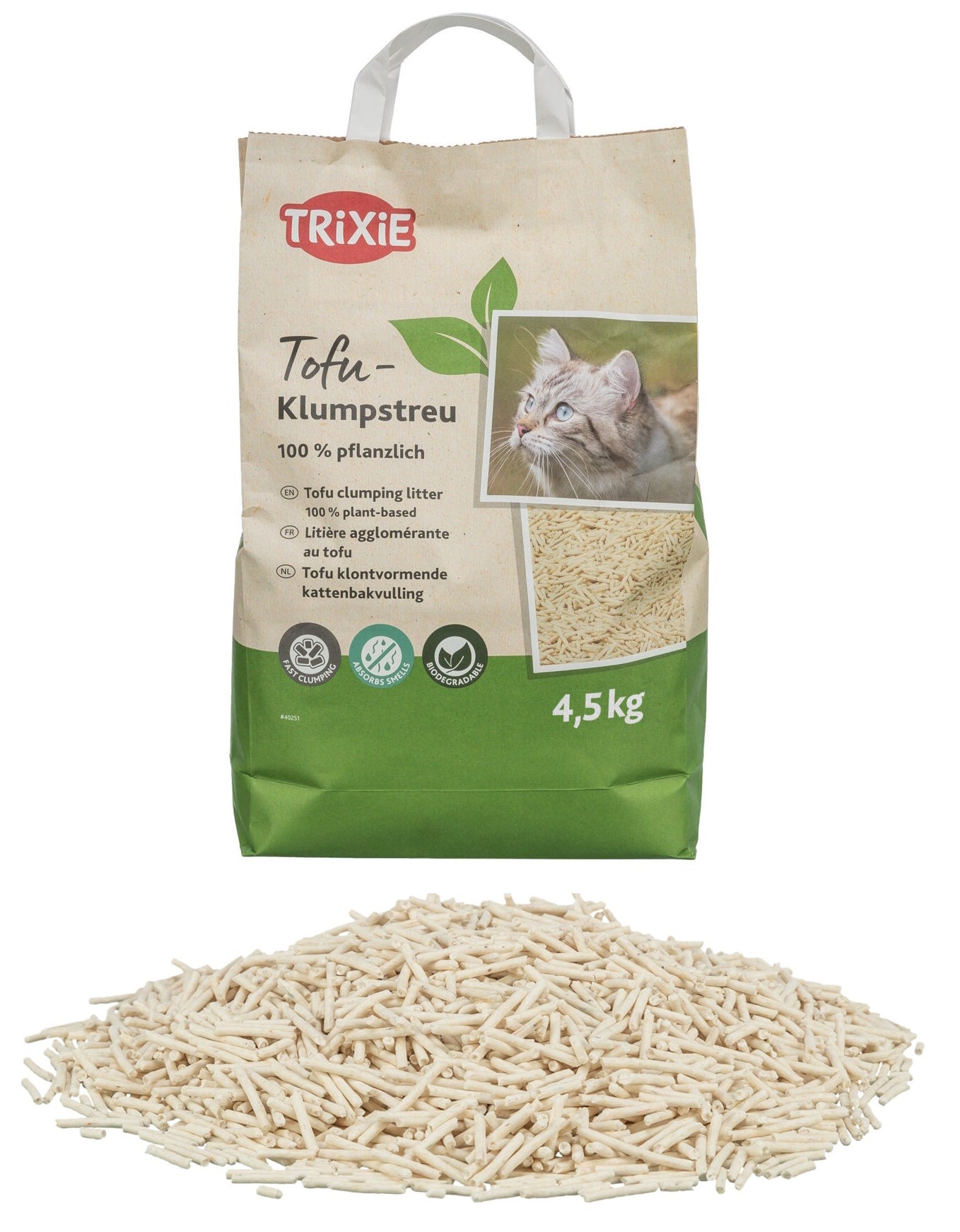 Trixie Cat Litter TOFU Clumping 4,5 kg 9L Natural Organic