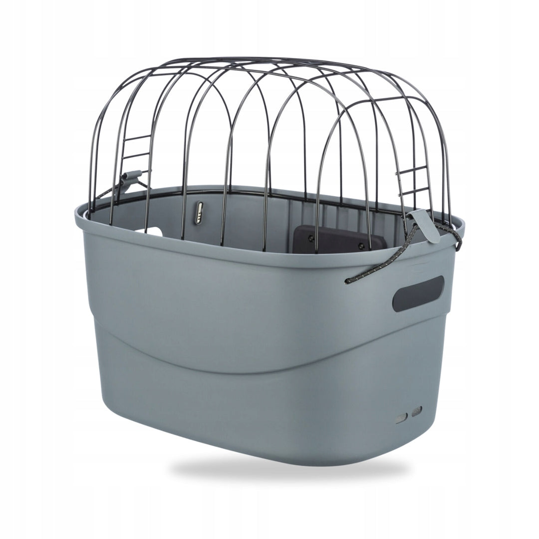 Trixie Cat/dog bike transporter basket, front grey plastic