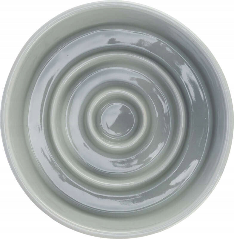 Trixie Ceramic bowl Slow Feeding grey/blue 0,45l/14cm Product weight with unit packaging 0.25 kg