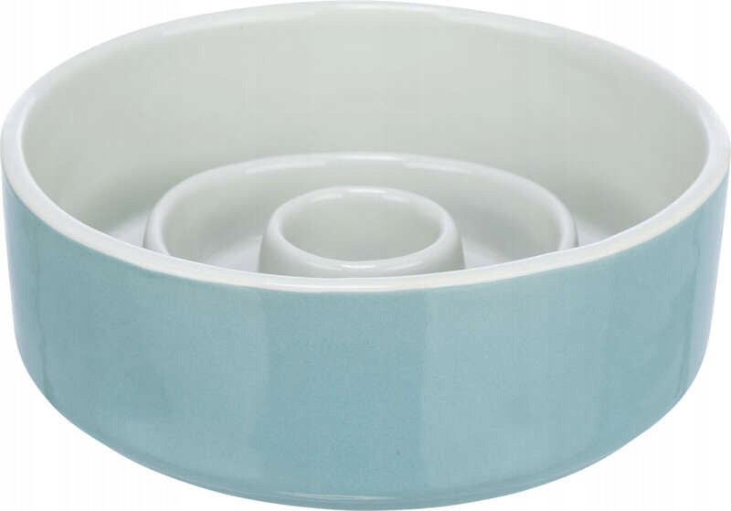 Trixie Ceramic bowl Slow Feeding grey/blue 0,45l/14cm