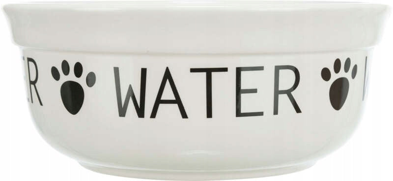 Trixie Ceramic bowl Water for dog white/black 0.6l/15cm Brand Trixie